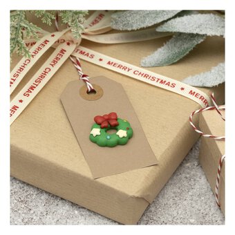 Christmas Wreath Resin Decorations 6 Pack