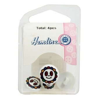 Hemline Assorted Novelty Children's Button 4 Pack