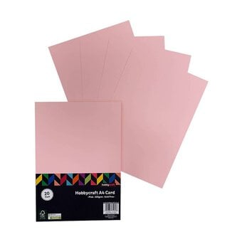 Pink Card A4 20 Pack
