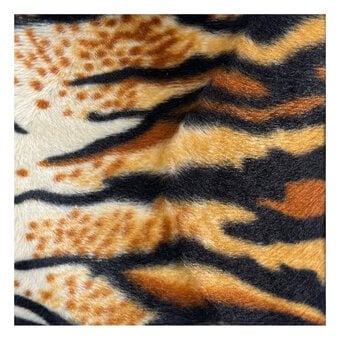 Tiger Velboa Fur Fabric by the Metre image number 2