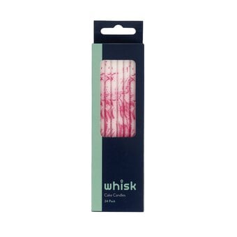 Whisk Pink Marbled Candles 24 Pack  image number 5