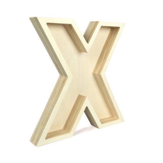 Wooden Fillable Letter X 22cm image number 1