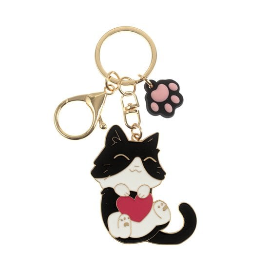 Black Cat Keyring image number 1