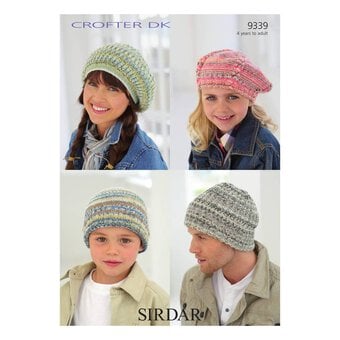 Sirdar Crofter DK Hats Digital Pattern 9339
