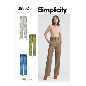 Simplicity Women's Trousers  Sewing Pattern S9852 (K5 8-16)