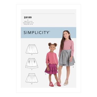 Simplicity Kids’ Skirt Sewing Pattern S9199 (3-14)