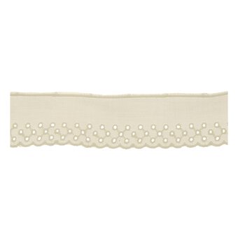 Yellow 35mm Cotton Broderie Trim by the Metre