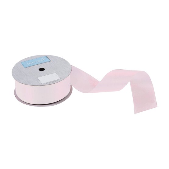 Trimits Light Pink Double-Faced Satin Ribbon by the Metre 50mm image number 1