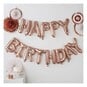 Ginger Ray Rose Gold Happy Birthday Balloon Bunting 1.5m image number 2