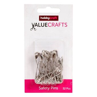 Assorted Safety Pins 32 Pack