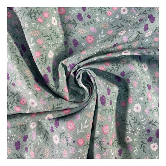 Bouquet Frenzy Cotton Fabric by the Metre image number 1
