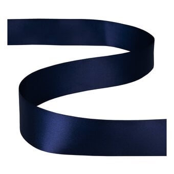 Navy Blue Double-Faced Satin Ribbon 36mm x 5m image number 2