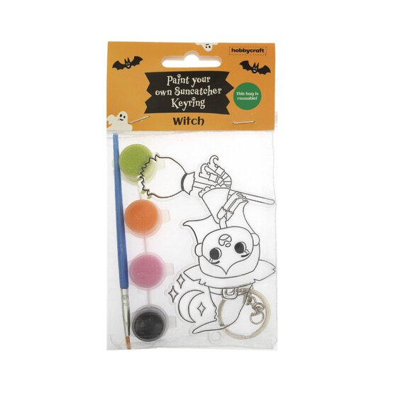 Paint Your Own Witch Suncatcher Keyring image number 3