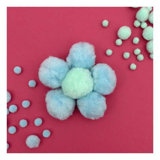 Light Blue Pom Poms 60 Pack image number 2