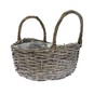 Grey Wicker Basket with Handles 31cm image number 1