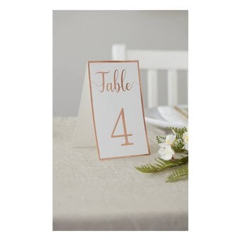 Rose Gold Border Table Numbers 12 Pack image number 2