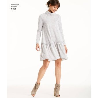 New Look Women's Knit Dress Sewing Pattern 6525 image number 4