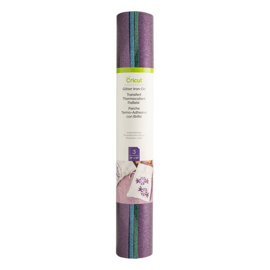 Cricut Jewel Glitter Iron-On 12 x 12 Inches 3 Pack image number 1