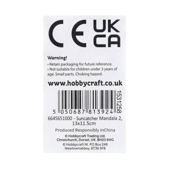 Flower Mandala Plastic Suncatcher image number 7