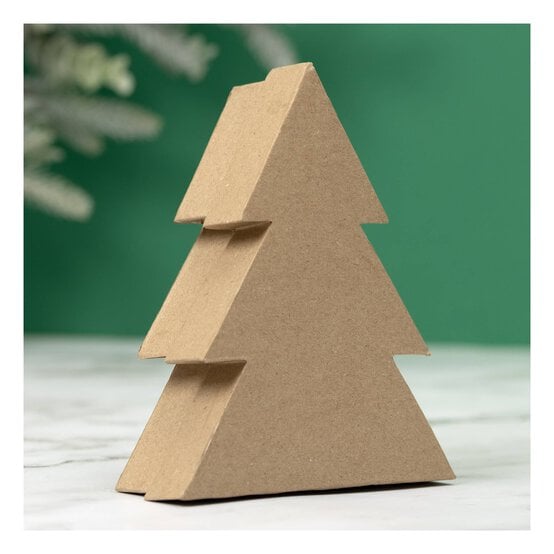 Mache Christmas Tree Box 17cm image number 1