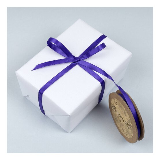 Purple Double-Faced Satin Ribbon 6mm x 5m image number 3