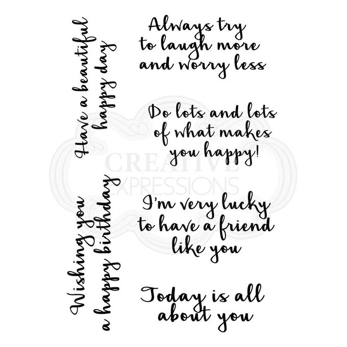 Woodware Happy Thoughts Clear Stamps Hobbycraft