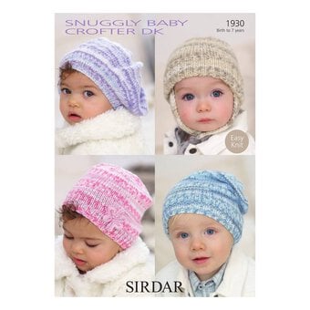 Sirdar Snuggly Baby Crofter DK Hats Digital Pattern 1930