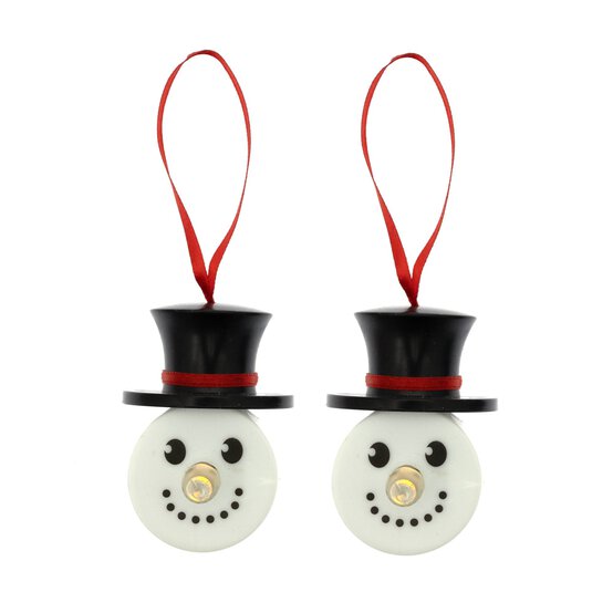 Hanging Snowman LED Tealights 2 Pack image number 1