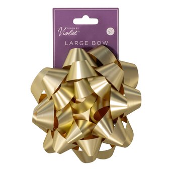 Large Gold Gift Bow 