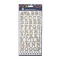 Blue Stripe Alphabet Chipboard Stickers 119 Pieces image number 3