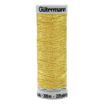 Gutermann Gold Sulky Metallic Thread 200m (7007)