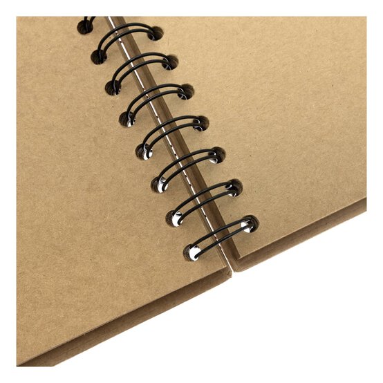 Spiral Bound Kraft Scrapbook with Window 8 x 8 Inches image number 4