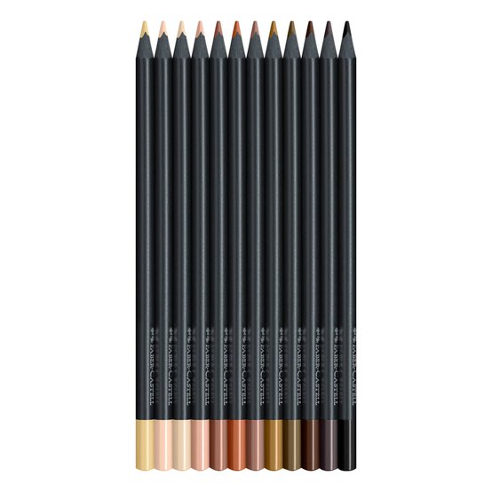 Faber-Castell Skin Tones Black Edition Colour Pencils 12 Pack image number 2