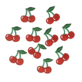 Mini Cherry Iron-On Motifs 10 Pack