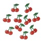 Mini Cherry Iron-On Motifs 10 Pack image number 1