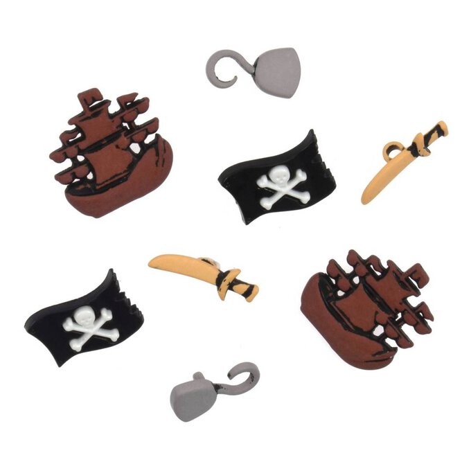 Trimits Pirate Craft Buttons 6 Pieces image number 1