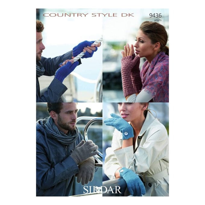 Sirdar Country Style DK Gloves Digital Pattern 9436 image number 1