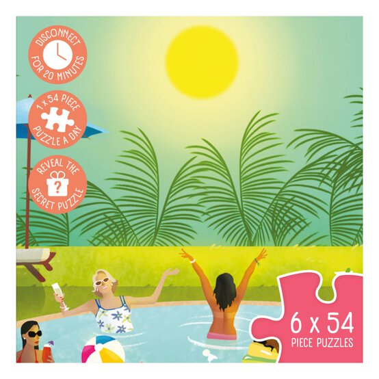 Jumbo Peaceful Mind Time for You Jigsaw Puzzle 54 Pieces 6 Pack  image number 5