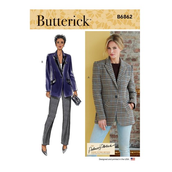 Butterick Women's Jacket and Trousers Sewing Pattern B6862 (B5 8-16) image number 1