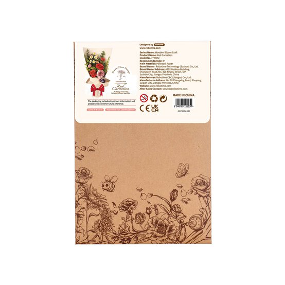Rowood Red Carnation Wooden Flower Kit image number 3
