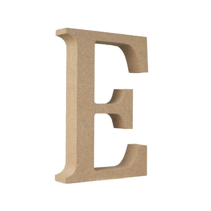 MDF Wooden Letter E 13cm image number 1