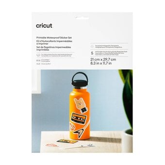 Cricut Transparent Printable Waterproof Holographic Sticker Set A4 5 Pack