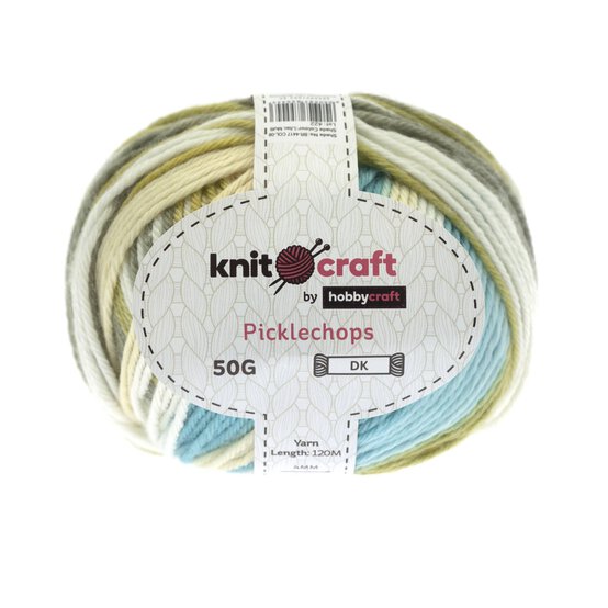 Knitcraft Green Multi Picklechops DK Yarn 50g image number 1