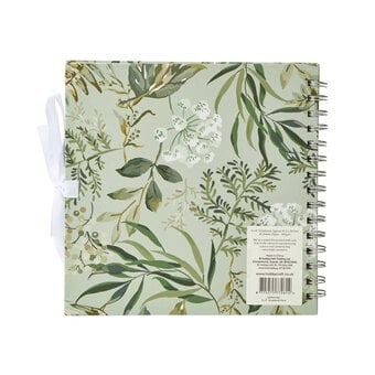 Spiral Bound Green Floral Scrapbook 8 x 8 Inches image number 2