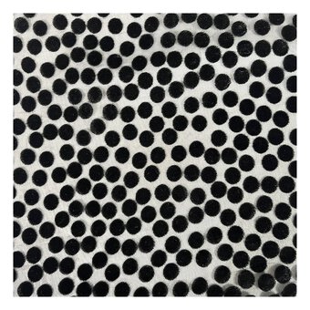 Black Dot Nylon Rayon Burnout Fabric by the Metre