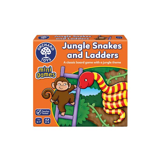 Orchard Toys Jungle Snakes and Ladders Mini Game image number 1