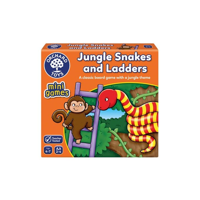 Orchard Toys Jungle Snakes and Ladders Mini Game image number 1