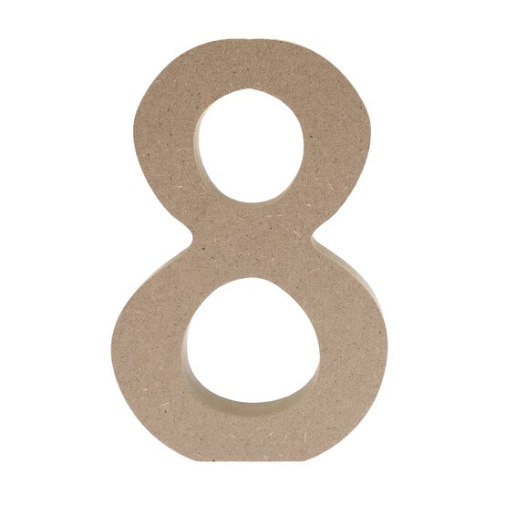 MDF Wooden Number 8 13cm image number 2