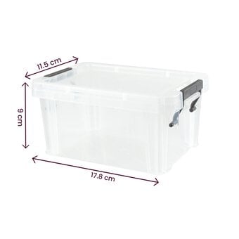 Whitefurze Allstore 1 Litre Clear Storage Box image number 4