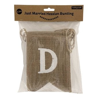 Just Married Hessian Wedding Bunting 2.2m image number 2